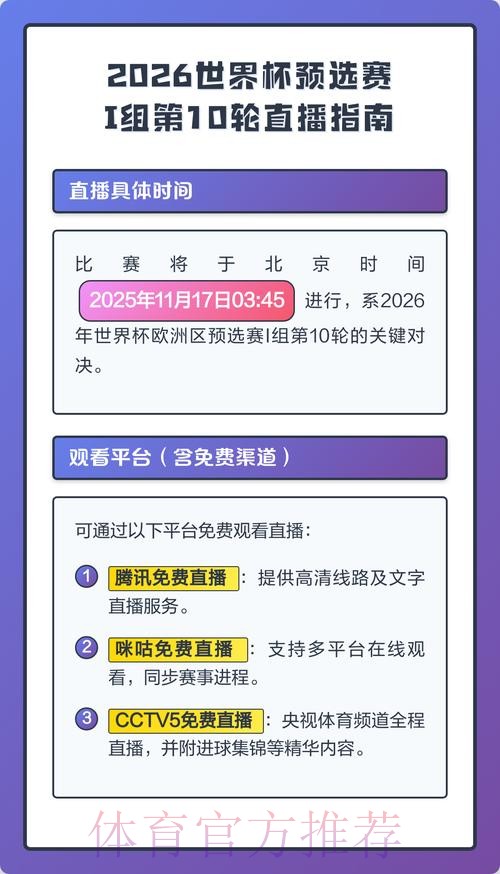 2026世界杯直播官方发布观看指南免费观看 2026世界杯直播官方发布观看指南免费观看