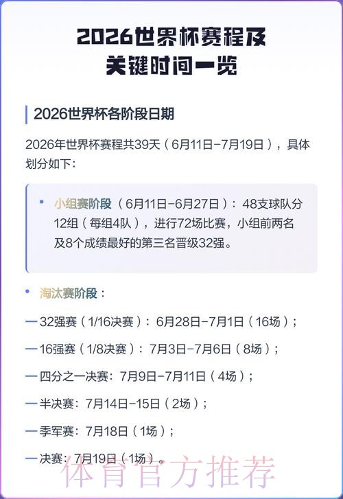 2026世界杯赛程实时更新最新时间表实时查看